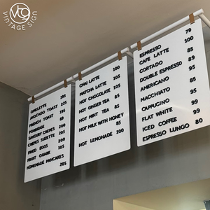 Lavagna Menu Magnetica Personalizzata in Metallo di Alta Qualità con Alfabeto Intercambiabile Bianco e Nero da Parete per Bar e Club - Product Image 2
