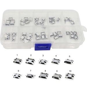 Kit de connecteurs MicroUSB 50 pièces pour MP3 MP4 MP5 Lenovo ZTE Huawei Samsung Sony Xiaomi HTC - Product Image 1