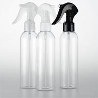 En stock – Flacons pulvérisateurs ronds en PET de 250 ml, blancs, noirs, ambrés, transparents, pour cosmétiques, lotions et parfums, avec pompe à gâchette, sérigraphiés