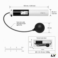 Cuerda de Saltar Digital Inalámbrica con Conexión a APP, Sensor Dual Hall, Contador LCD, Cable de Acero Ajustable y Bolas con Peso