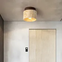 Plafonnier LED Décor Wabi Sabi Travertin Jaune pour Hall, Restaurant, Hôtel, Allée, Couloir, Balcon, Entrée et Salon