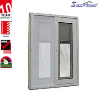 Fenêtre coulissante en aluminium la plus populaire, économique, avec grille ouvrante, profilé en aluminium, pour maison