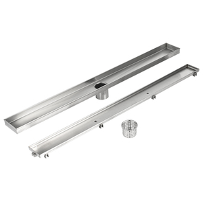 Tùy chỉnh dài thép không gỉ 304 tuyến tính gạch chèn vòi hoa sen xả phòng tắm giấu loại bỏ thoát nước sàn - Product Image 2