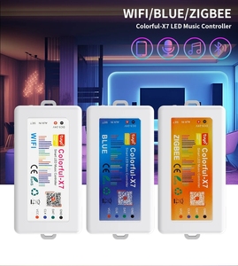 Colorful-X7 tuya Wifi BT thông minh <span class=keywords><strong>Led</strong></span> âm nhạc điều khiển nhịp điệu Sync pixels chiếu sáng cho ws2811 ws2801 ws2812b ws2815 dải - Product Image 2