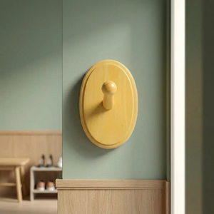 Crochets muraux en bois massif de chêne, faits à la main, robustes et traditionnels, pour hôtel et décoration moderne de la maison 01 - Product Image 2