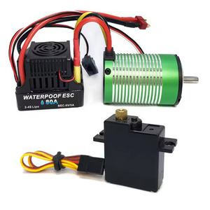 3650 Motor sin escobillas 80A ESC 17G Servo Combo para Wltoys 144001/<span class=keywords><strong>124018</strong></span>/124019 1/14 1/12 Buggy 4WD <span class=keywords><strong>RC</strong></span> todoterreno <span class=keywords><strong>RC</strong></span> piezas de coche - Product Image 1