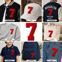 Patchs en chenille brodés sur mesure avec lettres cousues, à appliquer à chaud, avec paillettes en PVC pour T-shirts, chapeaux et sacs