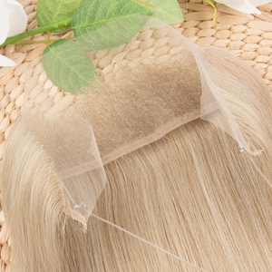 Topper de cheveux naturels russes slaves pré-plumés avec nœuds décolorés pour femmes, vente en gros directe usine - Product Image 1