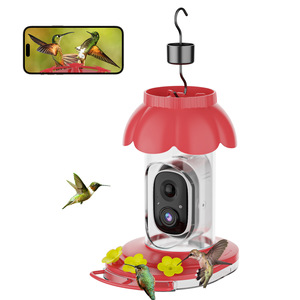 เครื่องให้อาหารนกฮัมมิงเบิร์ดพร้อมกล้องมองกลางคืน ไวไฟ กล้องอัจฉริยะสำหรับเครื่องให้อาหารนกฮัมมิงเบิร์ด พลังงานแสงอาทิตย์ พร้อมระบบ AI ระบุชนิด - Product Image 1