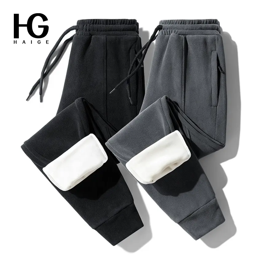 M-8XL Plus Velvet Thickening Custom Blank Men Outdoor Sports Running Trousers Pant For Men Stylish Mens Winter Pants