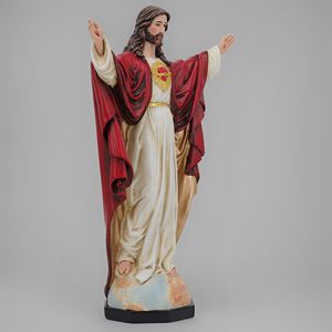 Vente en gros d'usine Statues religieuses catholiques en résine Cadeaux chrétiens commémoratifs pour elle Figurine <span class=keywords><strong>de</strong></span> bébé en gros Sacré-Cœur <span class=keywords><strong>de</strong></span> Jésus - Product Image 5