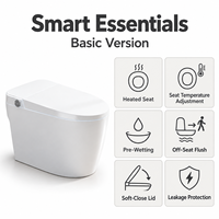 WC intelligent pour usage domestique, en céramique, entièrement automatique, avec télécommande, fonction lavage féminin, siège chauffant électrique, bidet intelligent moderne