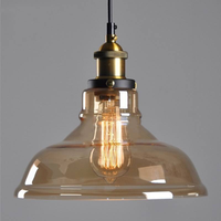 Lampe en verre soufflé de style industriel vintage, luminaires suspendus en verre de style américain pour bar, restaurant, décoration de la maison