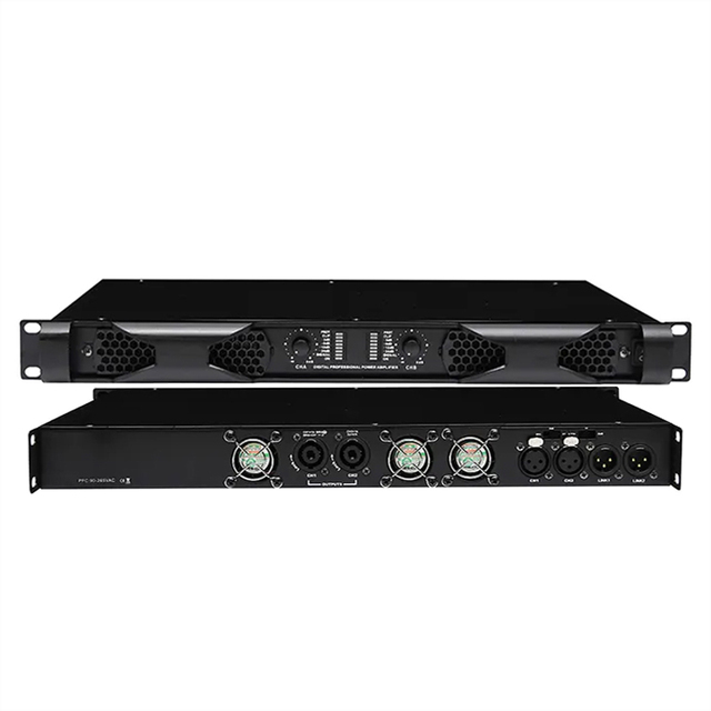 Professional 800w 1U 2 Two Channel Class D Pro Power Amplifier Audio Sound Power Amplifier