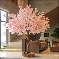 Grand arbre artificiel de fleurs, cerisier, pêcher, arbre à souhaits pour l'intérieur et l'extérieur, pour les hôtels, Thanksgiving