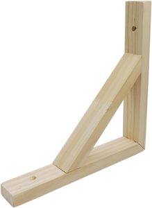 <span class=keywords><strong>2</strong></span> पैक 8 इंच त्रिकोण लकड़ी शेल्फ दीवार माउंट ठोस लकड़ी चंडेलियर निलंबन डिय परियोजना किट - Product Image 3