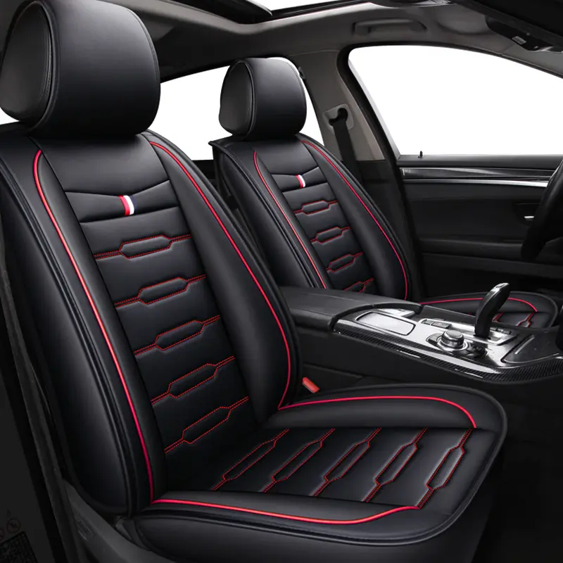गर्म बिक्री पहनने प्रतिरोधी चमड़े की सामग्री कार सीट कुशन काले कपास कार सीट कुशन