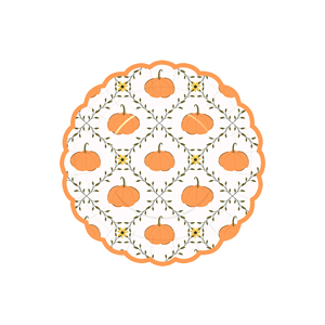 DAMAI Halloween Pumpkin Theme Paper Plates Set Halloween Theme Party Decorations Wave Lace Paper Plate for - Product Image 4