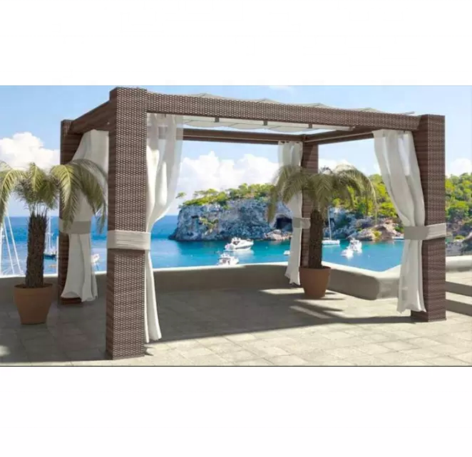 outdoor furniture luxury outdoor garden big size wicker gazebo canopy tent
