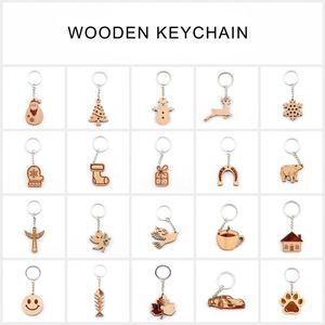 Rich Experience Wood Made Keychains Custom Design Wooden Keyring Guitar Keychain - Product Image 3