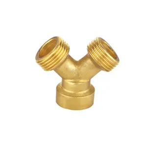 3/4inch GHT Brass Y hose fittings Garden hose connector