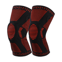 Lot de 2 genouillères de compression en nylon et spandex S-XXL respirantes, noires et blanches, pour soulager la douleur des ACL et de l'arthrite.
