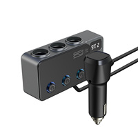 Divisor de Encendedor de Cigarrillos de 3 Puertos USB Tipo C PD35W QC3.0 12-24V, Cargador Rápido para Teléfono con Indicador LED, Compatible con Múltiples Dispositivos