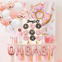 Support mural en bois pour beignets, support réutilisable pour beignets, support rustique pour beignets, fournitures pour fêtes de beignets, décoration de table pour mariage, anniversaire, festival