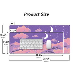 Bầu Trời xem đám mây lớn Chuột chơi game pad mở rộng màu xanh bàn Mat dễ thương cơ sở cao su không trượt khâu Cạnh Tùy chỉnh bàn Pad - Product Image 4