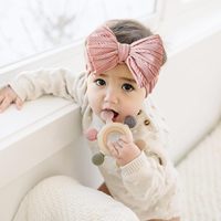 Bandeau en tricot pour bébé, doux et extensible, turban pour nouveau-né, bandeaux floraux bohèmes, accessoires mignons pour cheveux d'enfant