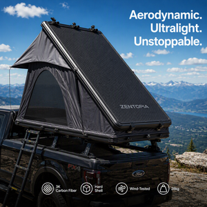 Tente de <span class=keywords><strong>toit</strong></span> rigide en fibre de carbone Zentopia avec panneau solaire, 2 personnes, déploiement en 30 secondes, toutes saisons, ultra-légère pour SUV et Overland - Product Image 1