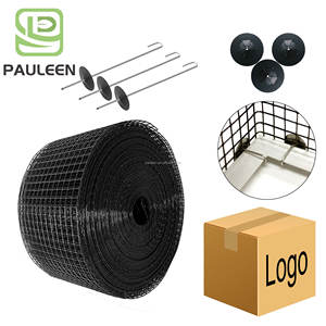 6 pouces * 100ft 1.5mm Kits de maille d'oiseaux enduits de PVC noir 100ft panneau solaire anti-oiseaux lutte antiparasitaire pour panneaux solaires - Product Image 2