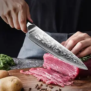 SHANZU 7-piece japon Aus-10 süper sharp şam çelik mutfak bıçağı seti, G10 kolu ile profesyonel mutfak bıçağı