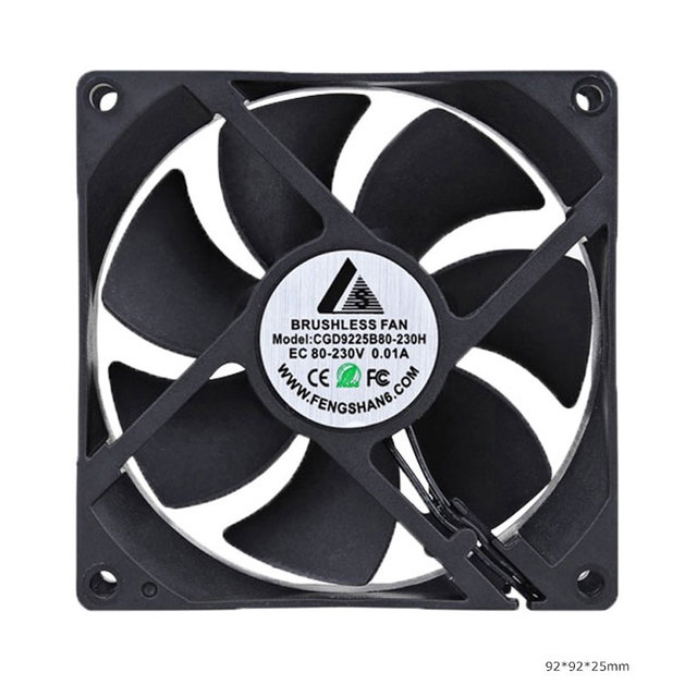 4 Inch High Speed 92*92*25mm 220v EC Cosmetic Instrument Cooling Fan