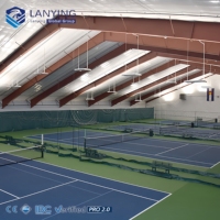 Instalación Rápida de Estructura de Acero Prefabricada para Gimnasio, Pabellón Deportivo Modular para Proyectos Comerciales y Escolares