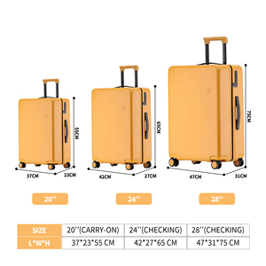 <span class=keywords><strong>Valise</strong></span> à main légère de 20 pouces <span class=keywords><strong>Valise</strong></span> en métal PC <span class=keywords><strong>Valise</strong></span> de bureau pour les voyages en <span class=keywords><strong>avion</strong></span> d'affaires - Product Image 4