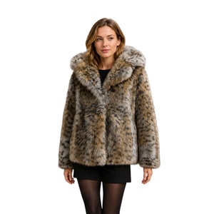 Manteau mi-long en fausse fourrure pour femme, veste chaude d'hiver en fourrure artificielle, manteau élégant à col en fourrure de renard pour la vente en gros - Product Image 1
