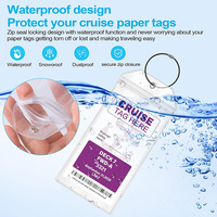 Étiquettes de bagage transparentes en PVC, fines et légères, auto-adhésives, étanches, pour nom et identification, accessoires de voyage, vente en gros