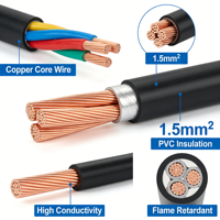 Cable Eléctrico de Aluminio THHN/THWN-2 de 10kV con Revestimiento de PVC para Uso Industrial en Exteriores