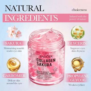 Correcteur haute définition, Cosmétiques, Produits de beauté, <span class=keywords><strong>Crème</strong></span> nourrissante <span class=keywords><strong>pour</strong></span> <span class=keywords><strong>les</strong></span> yeux au collagène Sakura, Élimine <span class=keywords><strong>les</strong></span> cernes et <span class=keywords><strong>les</strong></span> ridules - Product Image 5