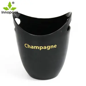 Wholesale Bucket 6 Bottles Beer Champagne Clear Acrylic Drinking Plastic Ice Buckets Coolers