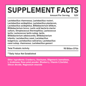 High Quality Womens Probiotic Tablets with Total Probiotic Activity Digestive Health Support Promote Regularity Tablets - Product Image 2