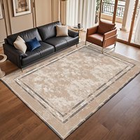 Tapis de salon moderne en polyester écologique à motif floral, lavable, grand format, adapté aux animaux domestiques, vente en gros
