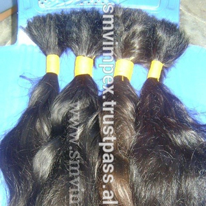 Material de cabello humano, cabello a granel Remy procesado Natural 100% indio a buen precio. Cabello humano indio sin trama de la India - Product Image 2