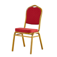 Chaises de banquet rouges épaisses de haute qualité pour l'intérieur et l'extérieur, jardin, église, hôtel, restaurant