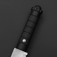 Couteau droit de camping et de bushcraft Meiji, avec étui, manche en PP, lame de 9 cm, épaisseur de 2,5 mm, pour la survie, la chasse, l'EDC, utilitaire, DIY, OEM