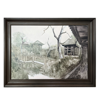 Cadre de peinture à l'huile en bois de peuplier personnalisable en gros, moulure pour affichage mural, cadre d'art traditionnel sur mesure