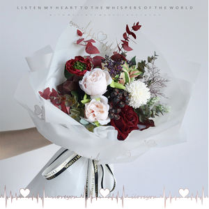 <span class=keywords><strong>Heartbeat</strong></span> fleurs fraîches matériaux d'emballage étanche <span class=keywords><strong>Film</strong></span> mat papier spécial pour magasin de fleurs emballage nouveau emballage cadeau - Product Image 2