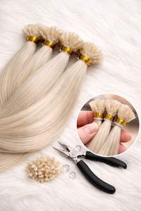 Extensions de cheveux à pointe en U avec différentes textures, extensions de cheveux naturels de la meilleure qualité, collection en vrac à prix avantageux, pointe en U - Product Image 3