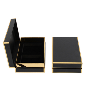 Custom logo black Printed Paper gift custom logo box perfume samples packing luxury